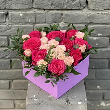 Цветочная композиция из Розы в коробке в Плесе