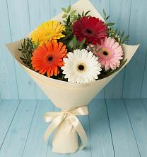 Букет цветов из:  Герберы в Плесе