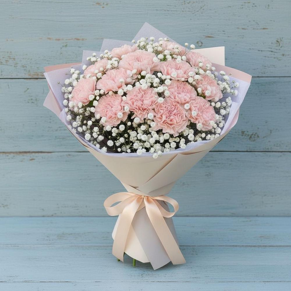 Букет цветов из: Гвоздики в Плесе