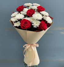 Букет цветов из:  Розы и Хризантемы в Плесе