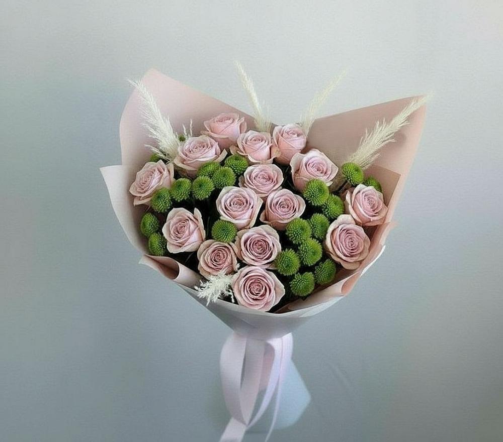 Букет цветов из: Розы и Хризантемы в Плесе