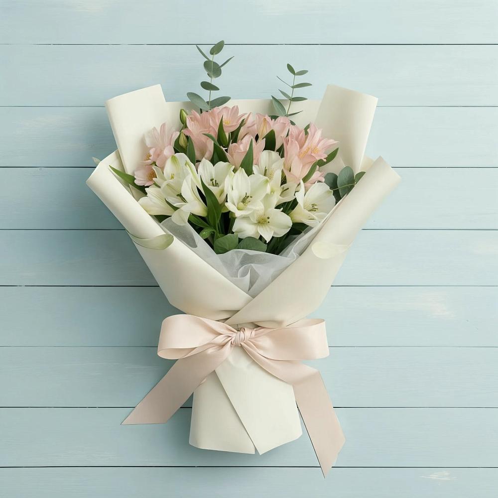 Букет цветов из: Альстромерии в Плесе