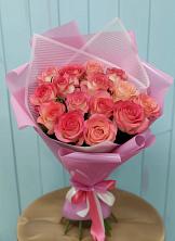 Букет 15 Розовых роз Равель в Плесе