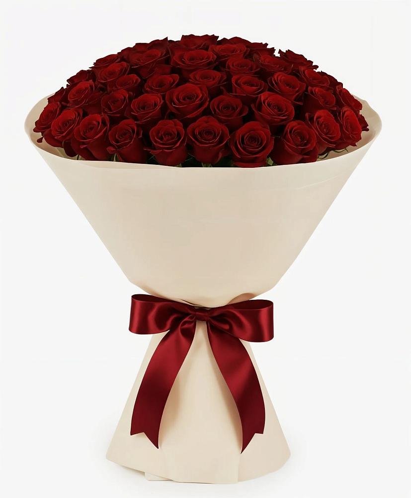 Букет 101 Бордовая роза Блэк Бакарра в Плесе